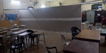 Continúan las obras provisorias en la escuela General Pizarro