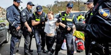 Detuvieron a Greta Thunberg en una protesta en Países Bajos
