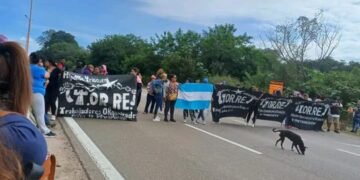 Corte de ruta en Hipólito Yrigoyen