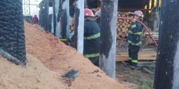 Principio de incendio en Fabril Maderera