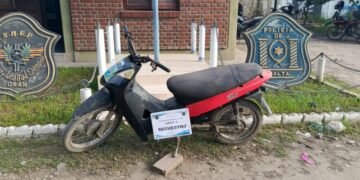La policía recuperó una moto robada