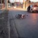 Perdió el control de su moto y se encuentra en estado crítico