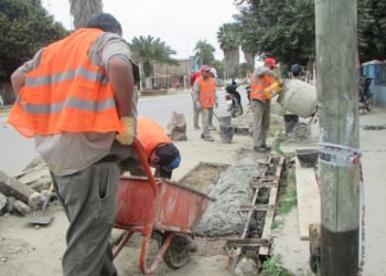 Hipólito Yrigoyen: Trabajo de bacheo sobre Avenida Güemes
