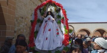 Llega la imagen de la Virgen de Chaguaya