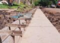 Obra de cordón cuneta en varios barrios de Orán