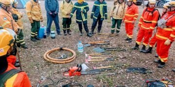 Bomberos Voluntarios se entrenaron en el manejo de incendios forestales