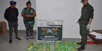 Traficaban 39 kilos de cocaína, los detuvo gendarmería