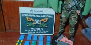 Encontraron 10 kilos de cocaína entre la maleza