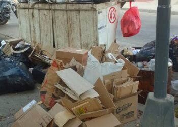 Vecinos denuncian un contenedor lleno de basura