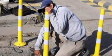 Sigue la colocación de delimitadores verticales en la zona céntrica