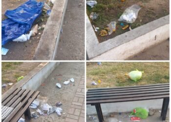 Vecinos denuncian la mugre de la Plazoleta de la Estación