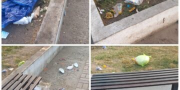 Vecinos denuncian la mugre de la Plazoleta de la Estación