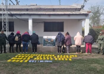 Ocho mujeres fueron detenidas con 62 kilos de cocaína