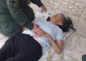 Gendarmes asistieron a una abuela que sufrió un paro cardiorrespiratorio