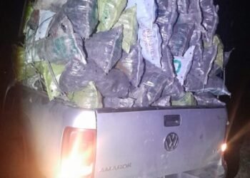 La policía secuestró cubiertas, marihuana y 600 kilos de carbón