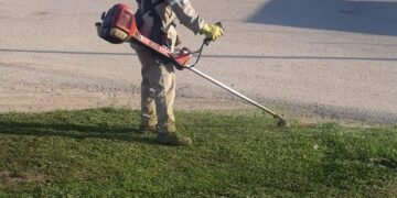 Hipólito Yrigoyen: Desmalezan distintos puntos de la ciudad