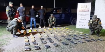 Los detuvieron traficando 84 kilos de cocaína