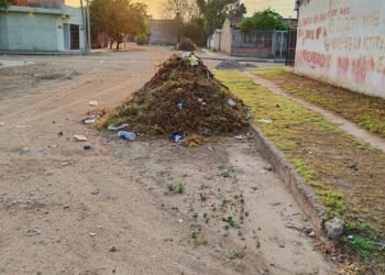 Vecinos piden que la Municipalidad levanté un montículo de tierra que dejó la máquina motoniveladora
