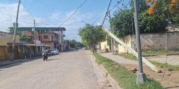 Denuncian un poste caído