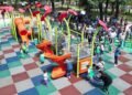 Se habilitó el nuevo sector de juegos de la Plaza Pizarro