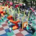 Se habilitó el nuevo sector de juegos de la Plaza Pizarro