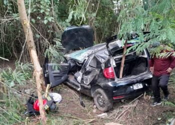 Volcó un auto sobre la Ruta Nacional 50