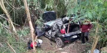Volcó un auto sobre la Ruta Nacional 50