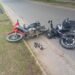 Dos motos chocaron en Avenida Palacios