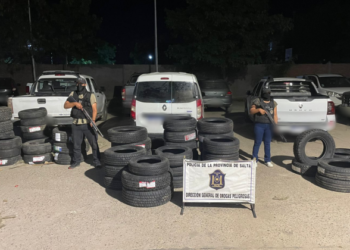 Secuestraron un cargamento de 100 neumáticos
