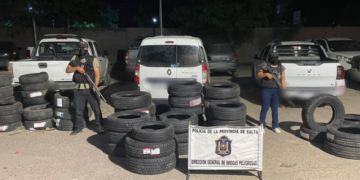 Secuestraron un cargamento de 100 neumáticos