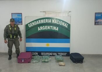 Llevaba paquetes con marihuana y hojas de coca dentro de su equipaje