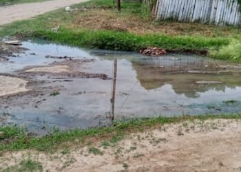 Vecinos reclaman por una pérdida de líquidos cloacales