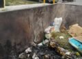 Otra vez prendieron fuego a un contenedor de basura
