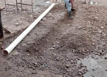 Realizan obras de desagüe del Mercado de Abasto