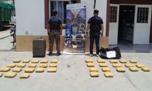 La policía secuestró 36 kilos de marihuana