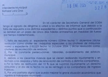Municipales oranenses anticipan paro por tiempo indeterminado