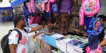 Gran feriazo escolar en la Plaza San Martín