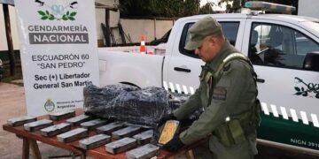 Traficaba 14 kilos de pasta base dentro de un parlante 