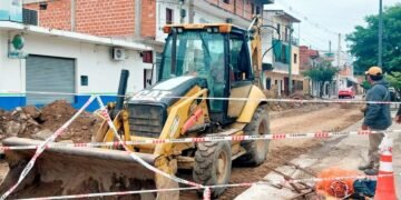 Tránsito cortado por obras municipales