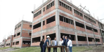 Sáenz recorrió la obra de la Ciudad Judicial