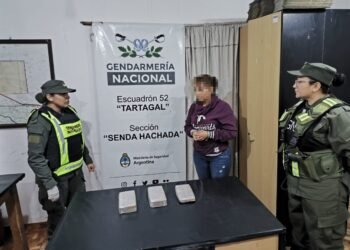 Traficaba tres paquetes de cocaína adosados a su cuerpo