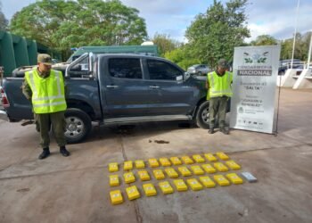 Partieron de Pichanal con 31 kilos de cocaína, los detuvo Gendarmería