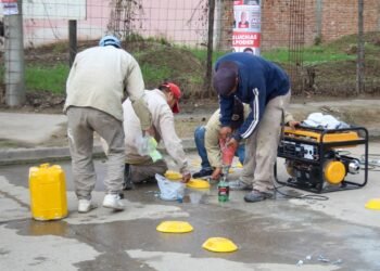 Colocaron reductores de velocidad en el B° 20 de Febrero
