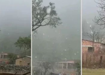 Nevó en San Andrés