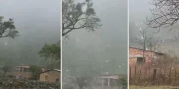 Nevó en San Andrés