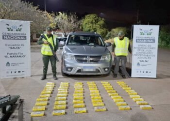 97 kilos de cocaína incautados en un control vial y tras el registro de un lugar de acopio