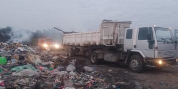 Incendio en la zona del basural municipal