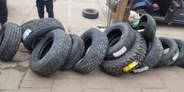 Policía Vial incautó más de 30 cubiertas de contrabando
