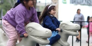 Quedaron habilitados los nuevos juegos infantiles en Plaza San Martín