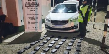 Traficaban 47 kilos de cocaína ocultos dentro del torpedo de un vehículo